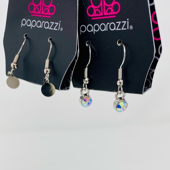 Paparazzi Silver and Iridescent Earrings Sets - Picture 1 of 5